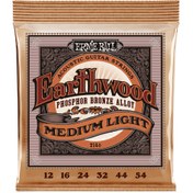 تصویر سیم گیتار آکوستیک Ernie Ball Earthwood Medium Light Phosphor Bronze 12-54 