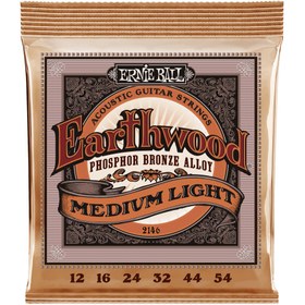 تصویر سیم گیتار آکوستیک Ernie Ball Earthwood Medium Light Phosphor Bronze 12-54 