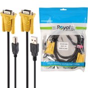 تصویر کابل KVM سوئیچ USB رویال (Royal) طول 1.5 متری CABLE KVM USB (Royal)1.5M