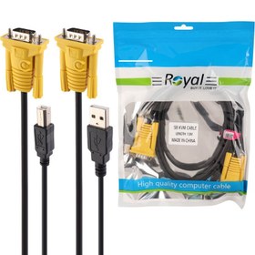 تصویر کابل Royal KVM USB 1.5m Royal KVM USB 1.5m Cable