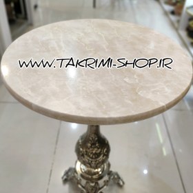 تصویر میز کنار سالنی خاطره میز کنارسالنی میزکنار سالنی میزکنارسالنی خاطره مناسب سماور تلفن نقره ای طرح برنجی 