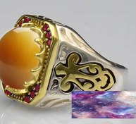 تصویر انگشتر نقره 925 مردانه 11 گرم با نگین متنوع 