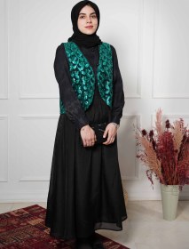 تصویر دامن ارگانزا مشکی 