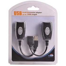 تصویر کابل افزایش طول USB تحت شبکه مدل RJXT-P98 بسته 2 عددی 