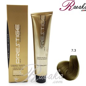 تصویر رنگ مو پرستیژ زیتونی در 8 رنگ - بلوند زیتونی متوسط شماره 7.3 Perestige Matt Hair Colors