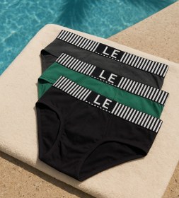 تصویر لباس زیر بریف مردانه لمور مدل میله ای پک سه عددی 