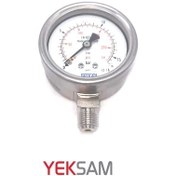 تصویر مانومتر گیج صفحه ۶ سانت استیل 0 تا 10 بار اتصال زیر ویکا مانومتر گیج فشار صفحه ۶ سانت استیل 0 تا 10 بار ویکا WIKA اتصال از زیر 1/2 اینچ