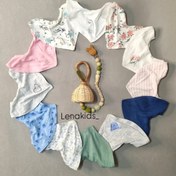 تصویر دستمال گردن (پیشبند) نوزادی وارداتی پارچه ای نخ پنبه - کد ۲ 