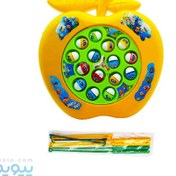 تصویر اسباب بازی ماهیگیری موزیکال طرح سیب ۱۵ تایی 
