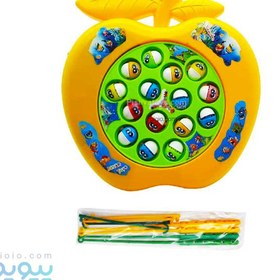 تصویر اسباب بازی ماهیگیری موزیکال طرح سیب ۱۵ تایی 