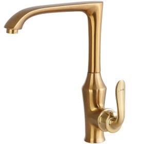 تصویر شیر کی آی جی - KIG - مدل آیریس - طلایی مات / ست 4 تیکه KIG FAUCET - IRIS MODEL