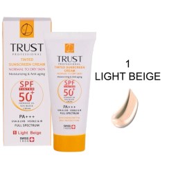 تصویر کرم ضد آفتاب تراست trust رنگی و ضد پیری بژ روشن (پوست خشک تا نرمال) (2024) trust