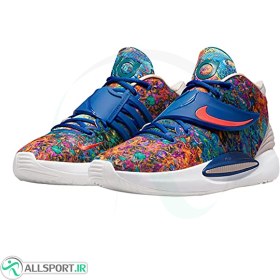 تصویر کفش بسکتبال نایک طرح اصلی Nike Kd14 white Blue Reed 