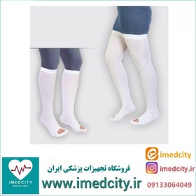 تصویر جوراب ضد آمبولی زیر زانو طب و صنعت کد 75200 