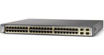 تصویر سوئیچ سیسکو مدل WS-C3750-48PS-S استوک Cisco WS-C3750-48PS-S 48Port Switch Stock