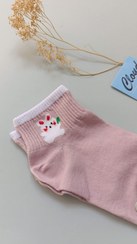 تصویر جوراب مچی فانتزی زنانه دخترانه پک صورتی 