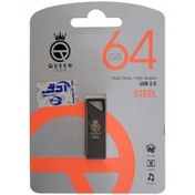 تصویر فلش مموری کوئین تک مدل QT-steel ظرفیت ۶۴ گیگابایت 