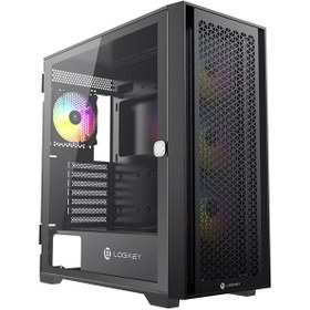 تصویر کیس کامپیوتر لاجی‌کی C484B ARGB Mid Tower مشکی Logikey C484B ARGB Mid Tower Black Computer Case