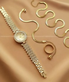 تصویر ست ساعت نگینی مجلسی - ۸ 