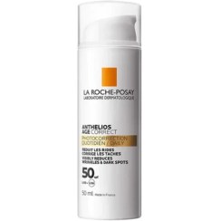 تصویر کرم ضد آفتاب ضد چروک بی رنگ لاروش پوزای ANTHELIOS GEL CORRECT SPF50 حجم 50 میلی لیتری 