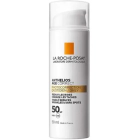 تصویر کرم ضد آفتاب ضد چروک بی رنگ لاروش پوزای ANTHELIOS GEL CORRECT SPF50 حجم 50 میلی لیتری 