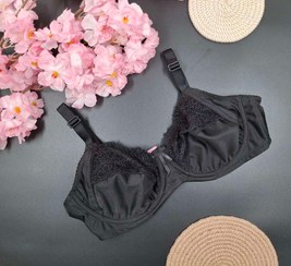 تصویر سوتین پرلون نیم دانتل فنردار بادی سکرت کد0203 