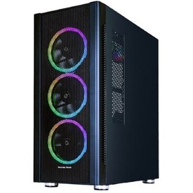 تصویر کیس کامپیوتر مستر تک S500 ARGB Mid Tower مشکی Master Tech S500 ARGB Mid Tower Black Computer Case