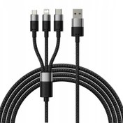 تصویر کابل بیسوس سه کاره USB TO M+L+C طول 1.2متر 3.5 آمپر مدل CAXS000001 