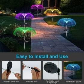 تصویر چراغ آبشاری باغچه خورشیدی Solar garden waterfall light