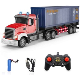 تصویر ماشین تریلی کنترلی بزرگ کانتینردار Remote Control TRANSPORT TRUCK 