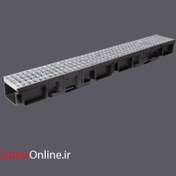 تصویر گاتر عرض 13 عمق 8 با درپوش گالوانیزه مشبک 