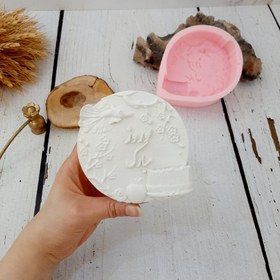 تصویر قالب شمع مدل سکه نوروز 10 سانتی Silicone candle mold