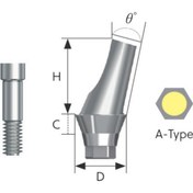 تصویر اباتمنت زاویه دار هگز (A-Type) بایوتم 