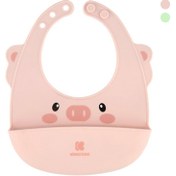 تصویر پیشبند سیلیکونی پاندا آبی کیکابو kikkaboo Blue panda silicone BIB