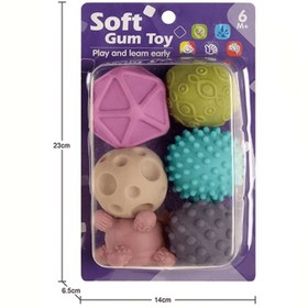 تصویر توپ های حسی پک ۶تایی 