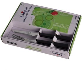 تصویر کارد و چنگال یونیک مدل UN-5850 استیل ۱۲ عددی مناسب ۶ نفر 