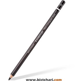 تصویر مداد طراحی 4B مدل Mars lumograph black برند استدلر Staedtler 