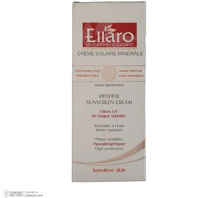 تصویر کرم ضد آفتاب الارو مینرال رنگی مناسب پوست حساس  SPF30 Ellaro sunscreen Mineral Sensitive Skin SPF30 cream 40ml