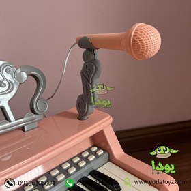 تصویر اسباب بازی پیانو دخترانه رنگ صورتی- electronic piano 