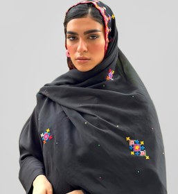 تصویر شال سوزندوزی حریر (طرح 2) 