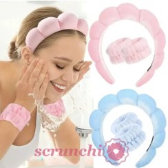 تصویر ست روتین اسپا مارشملو (بابونه) سبزپاستلی و سفید 