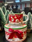 تصویر فنجان کریسمسی قاشق دار 