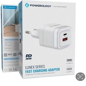 تصویر آداپتور شارژ سریع پاورولوژی مدل Lunex Series PD 35W 