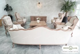 تصویر مبل نئو کلاسیک ۷ نفره جورجیا و کویین و فرانسوی کد ۵ 