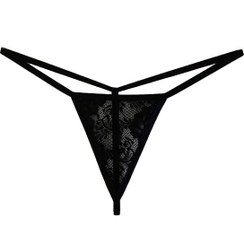 تصویر شورت لامبادا زنانه شیک مثلثی جلو دانتل مشکی کد ZP38.1 