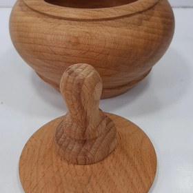 تصویر قندان گرد چوبی 