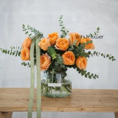 تصویر گل و گلدان ژولیت نارنجی 