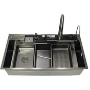 تصویر سینک پیانویی 5 کلید دودی | 7 کاره ELKAN با 24 ماه گارانتی 