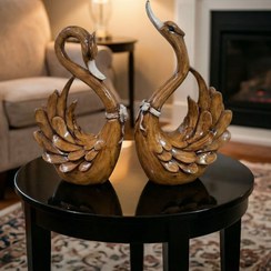 تصویر مجسمه دو تایی قو 