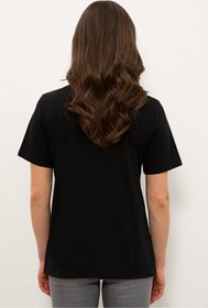 تصویر تی شرت آستین کوتاه زنانه سیاه برند us polo assn G082SZ011.000.1260905 ا Sıyah Kadın T-Shirt Sıyah Kadın T-Shirt